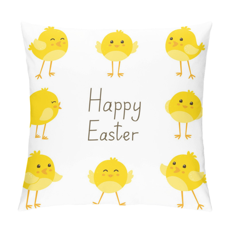 Personality  Easter Card With Chickens Pillow Covers