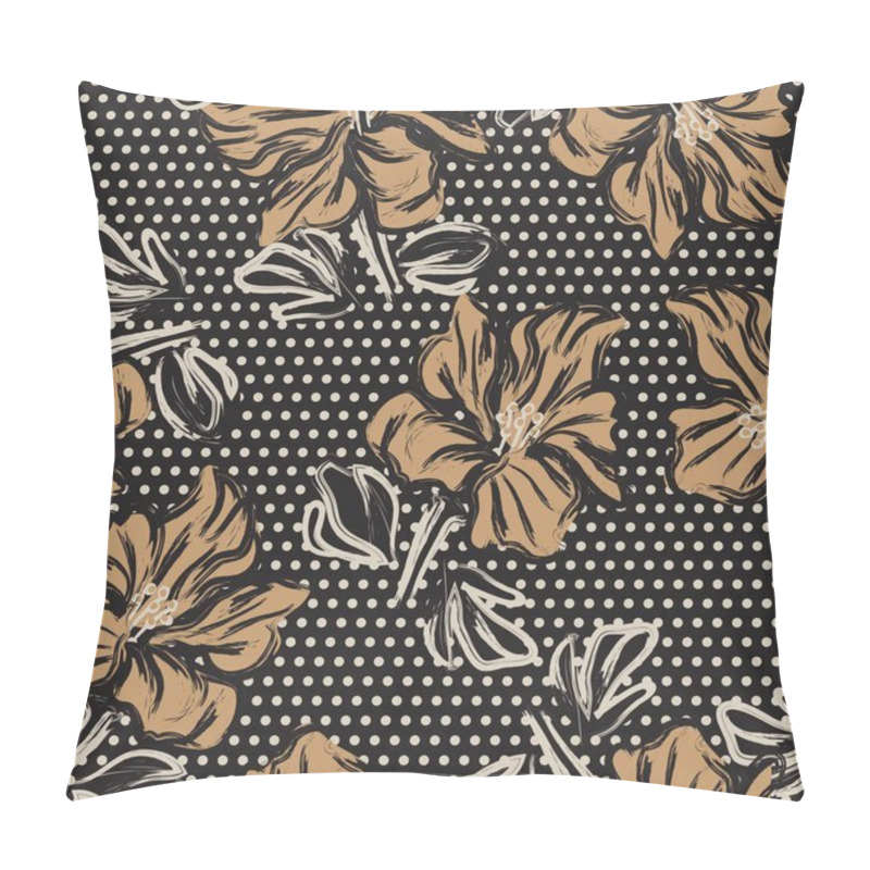 Personality  Floral Seamless Pattern With Dotted Textures For Fashion Textiles And Graphics Pillow Covers