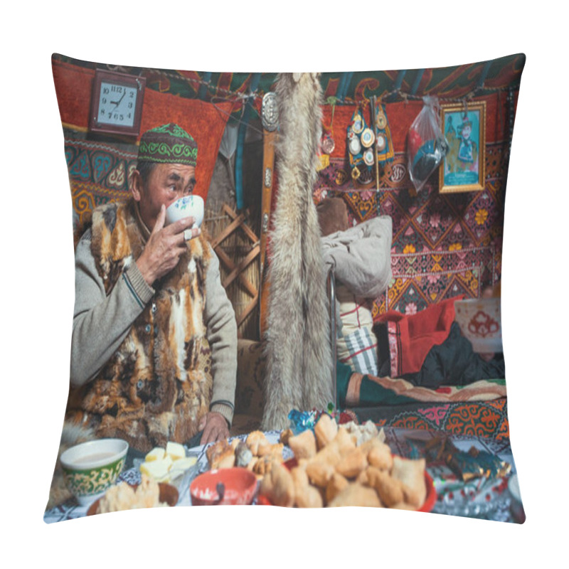 Personality  Man From Kazakhs Family Pillow Covers