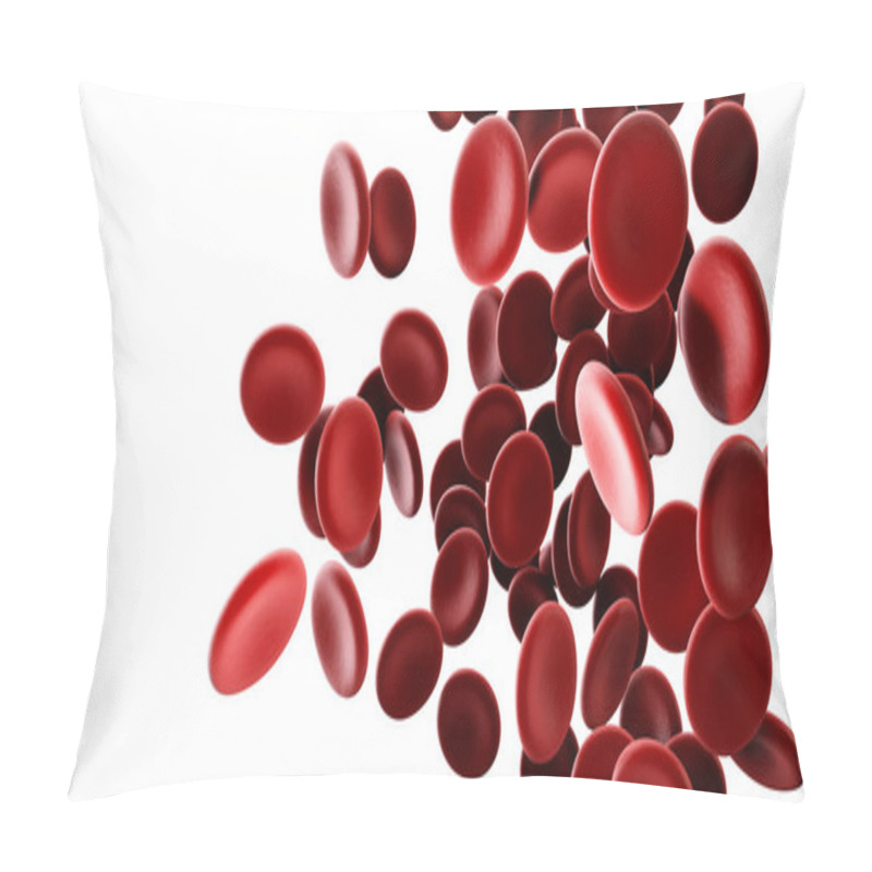 Personality  Illustration Of Red Blood Cells Flowing In A Vein Or Artery Pillow Covers