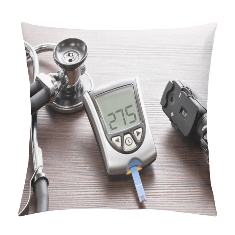 Personality  Blood Glucose Meter To Check The Blood Sugar Level Pillow Covers