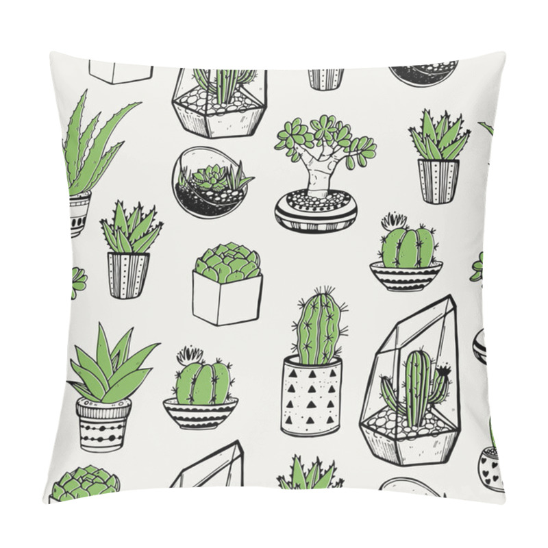 Personality   Pattern With Cacti And Succulents Pillow Covers