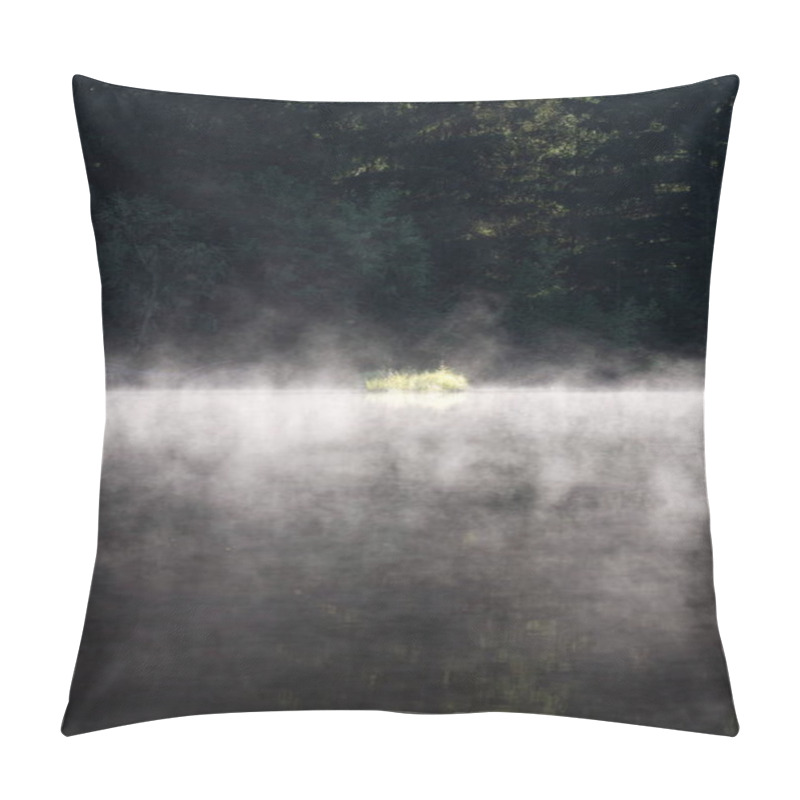 Personality  Morning Haze Over Surface Of The Pohorsky Pond Know As Jiricka Reservoir Near Pohorska Ves, Novohradske Mountains, Cesky Krumlov District, South Bohemian Region, Czech Repubic, Sunny Summer Day Pillow Covers