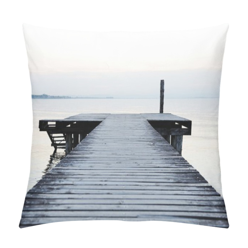 Personality  Wooden Dock On A Beautiful Lake Pillow Covers