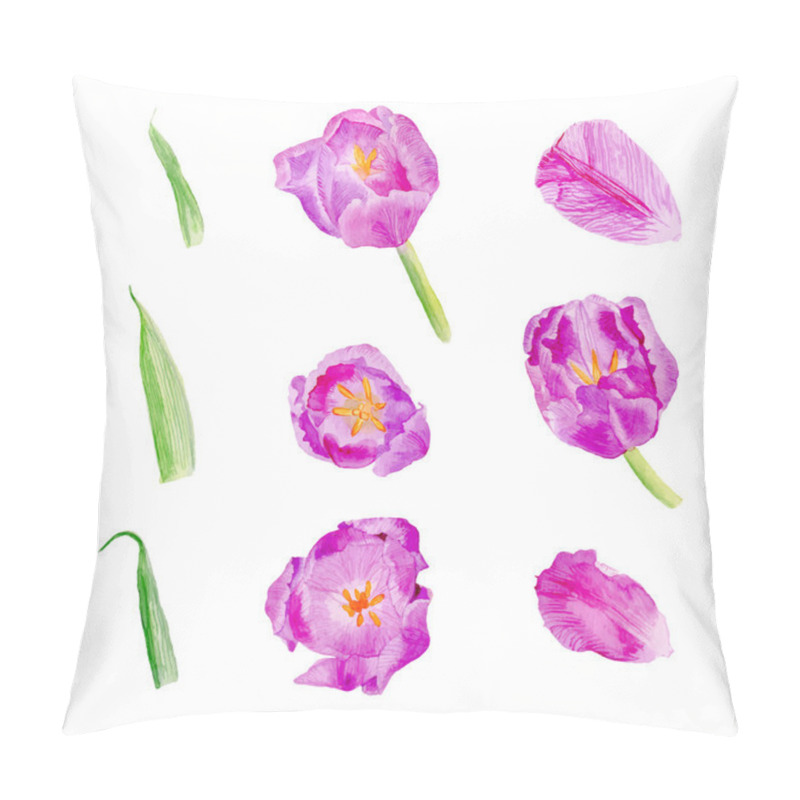 Personality  Set Tulip Petals And Flowers Pillow Covers