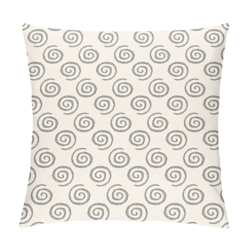 Personality  Repeating Hand Drawn Spiral Background Pillow Covers