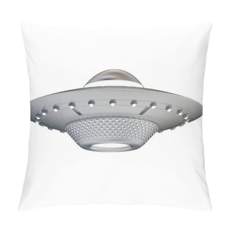 Personality  Ufo Isolated On White Background Pillow Covers