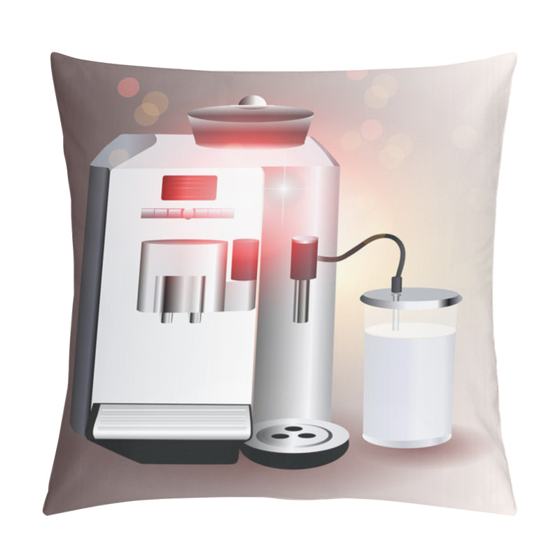 Personality  Coffee Machine Illustration Vector Illustration  Pillow Covers