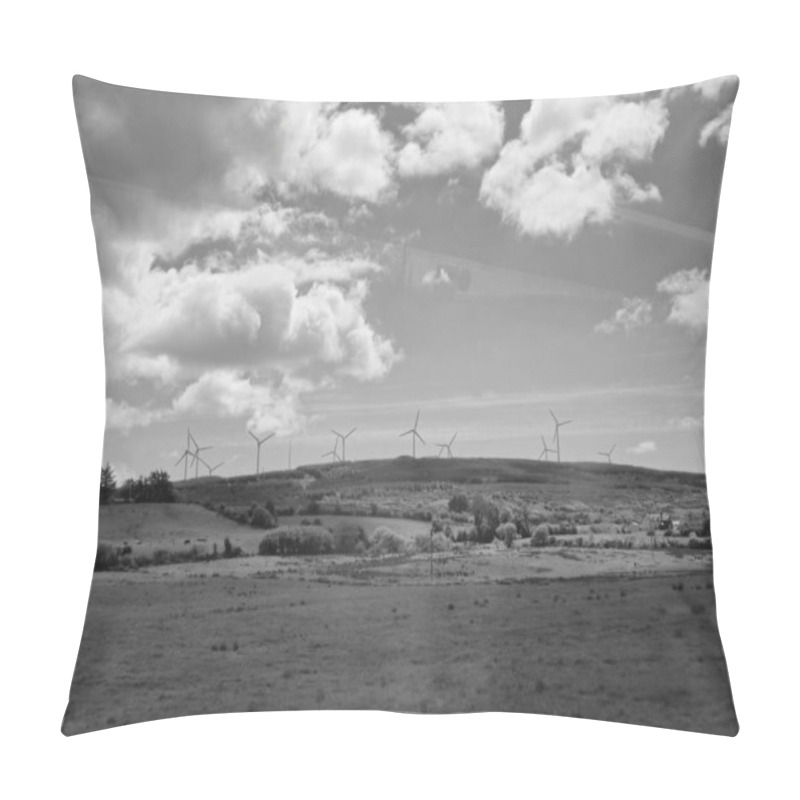 Personality  Beautiful Green Valley And Fields Of Ireland Under Deep Blue Sum Pillow Covers