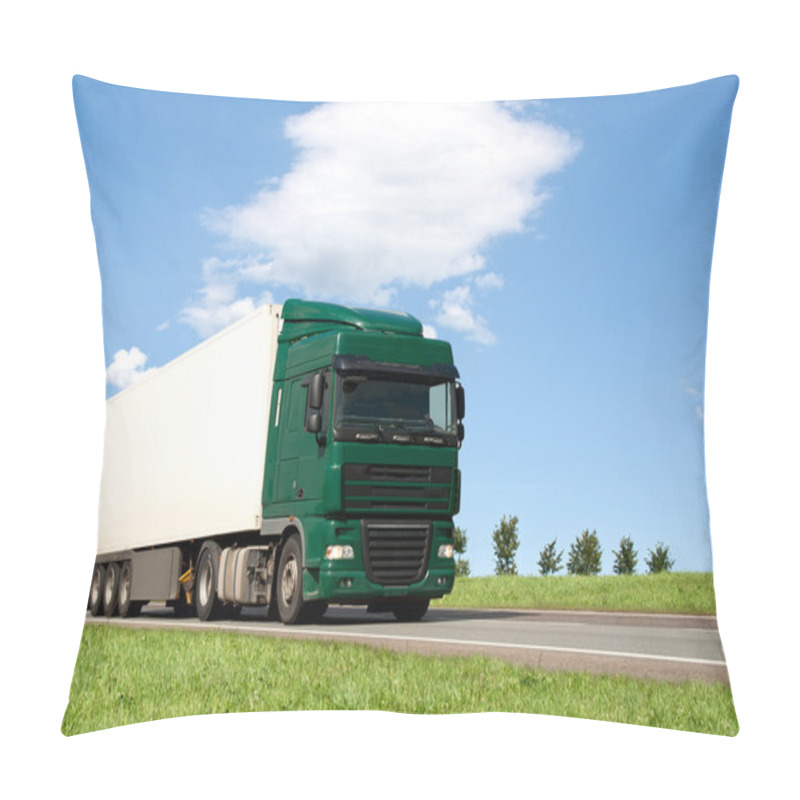 Personality  Truck Driving In The Countryside Pillow Covers