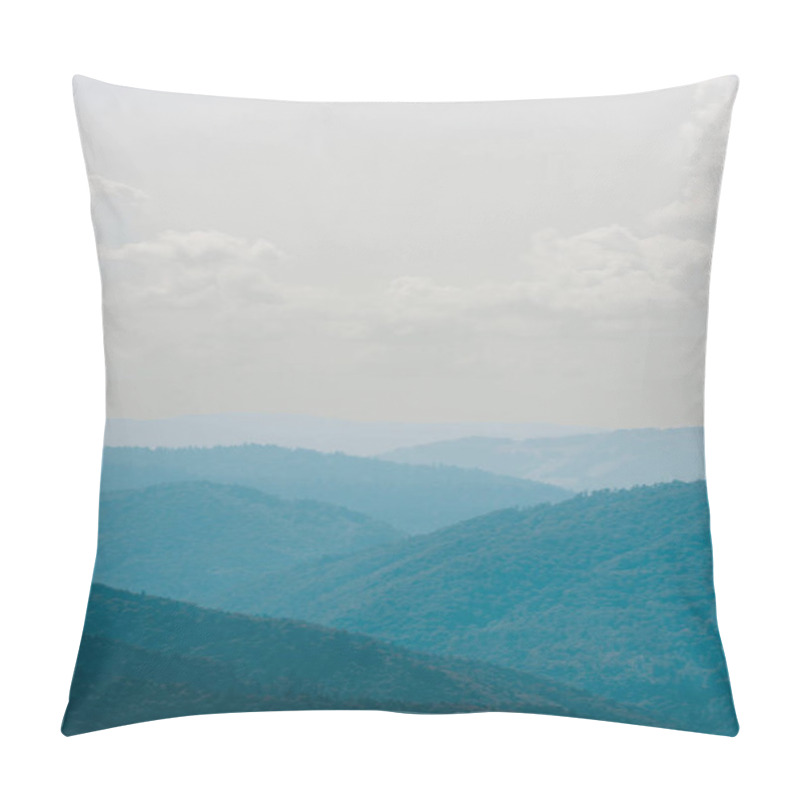 Personality  Tranquil Mountain Valley Against Sky White White Clouds  Pillow Covers