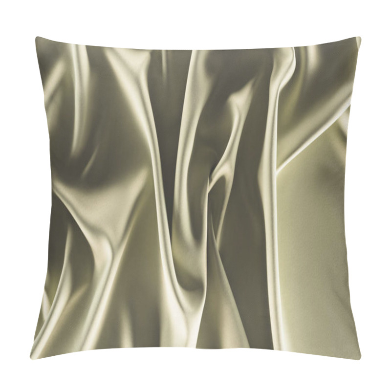 Personality  Close Up View Of Elegant Green Silk Cloth As Backdrop Pillow Covers