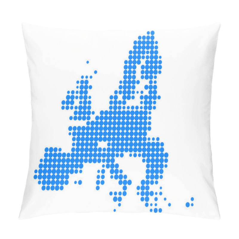 Personality  Map Of European Union Pillow Covers