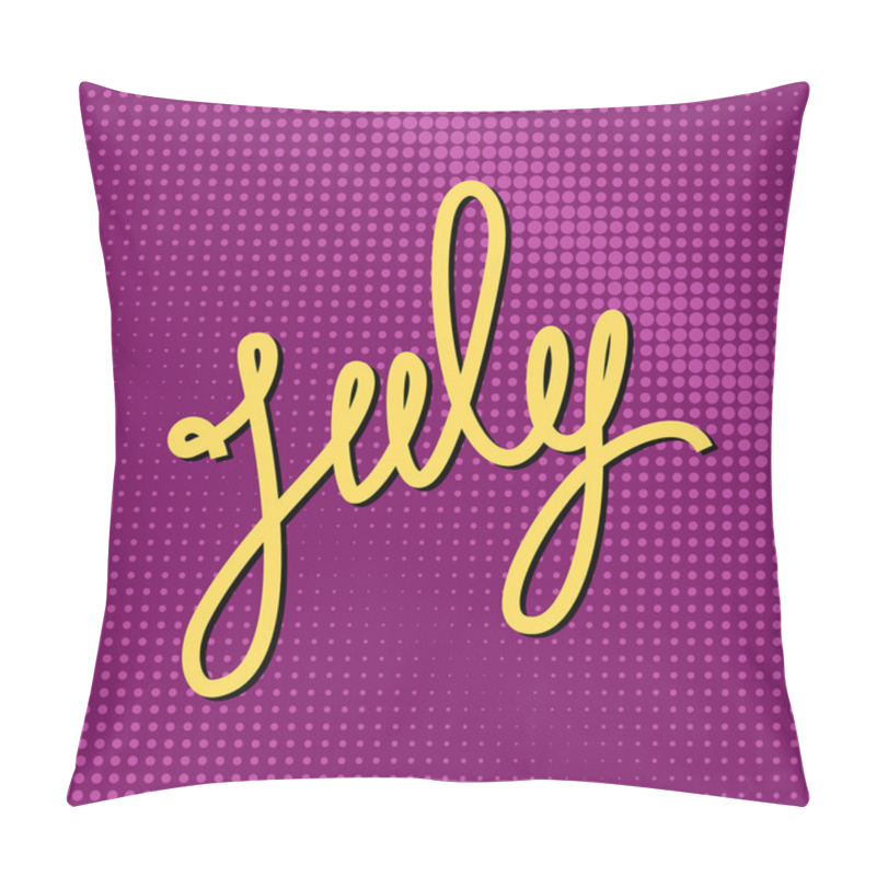 Personality  Text July On Purple Pop Art Background Pillow Covers