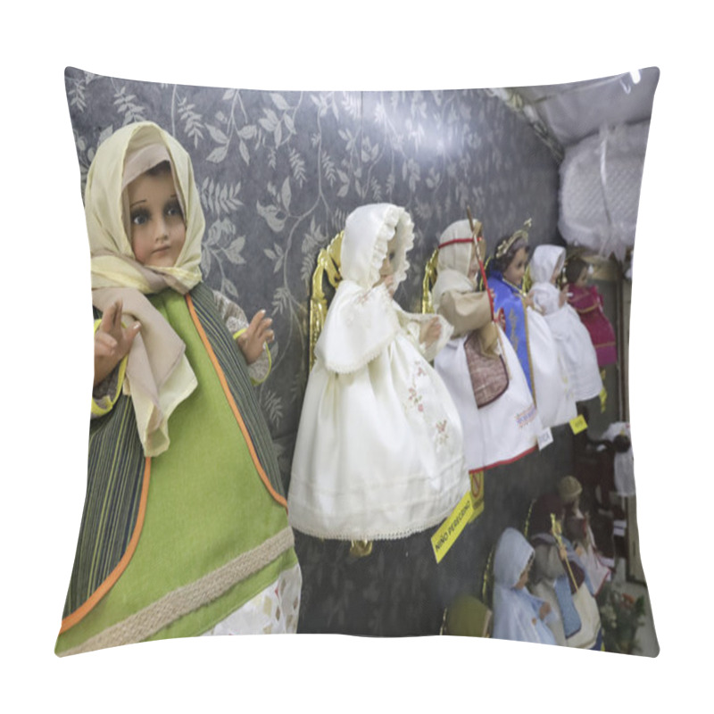 Personality  January 23, 2024, Mexico City, Mexico: Stores Sell God Child With Costumes With Various Themes Prior To The Candelaria Festival In The God Child Square In Mexico City Pillow Covers