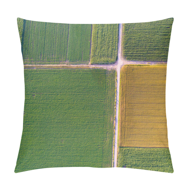 Personality  Top View Of Agricultural Parcels Pillow Covers