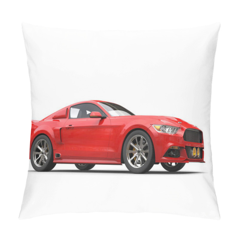 Personality  Hot Red Modern Urban Muscle Car - Beauty Shot Pillow Covers