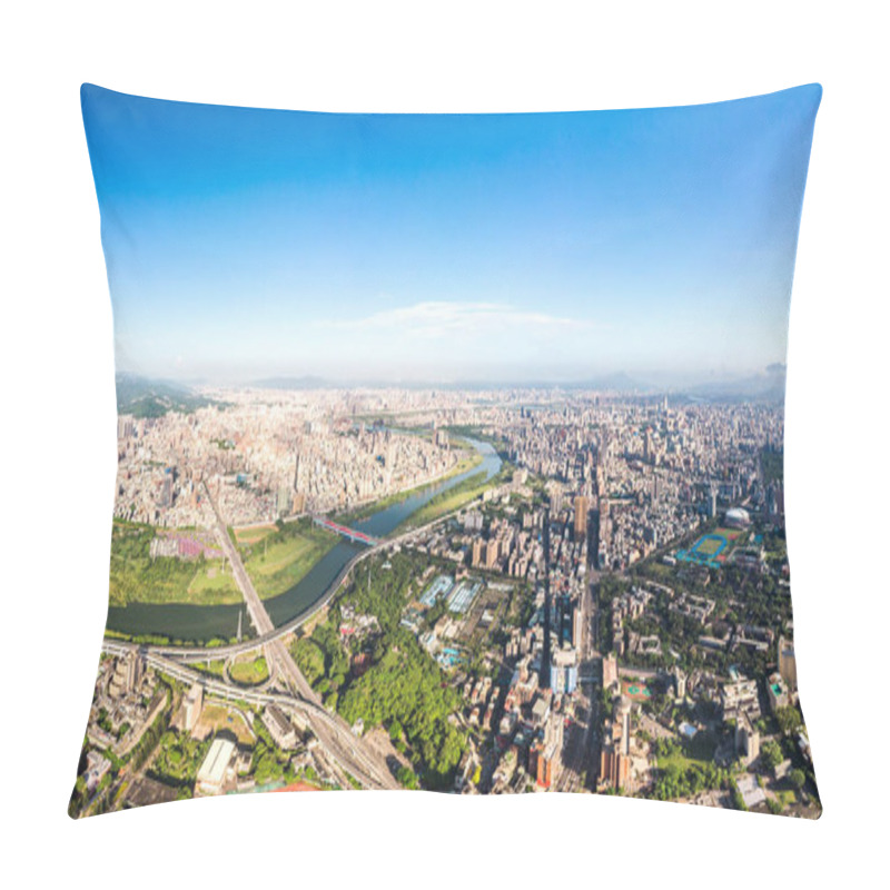 Personality  Skyline Of Taipei City In Downtown Taipei, Taiwan. Pillow Covers