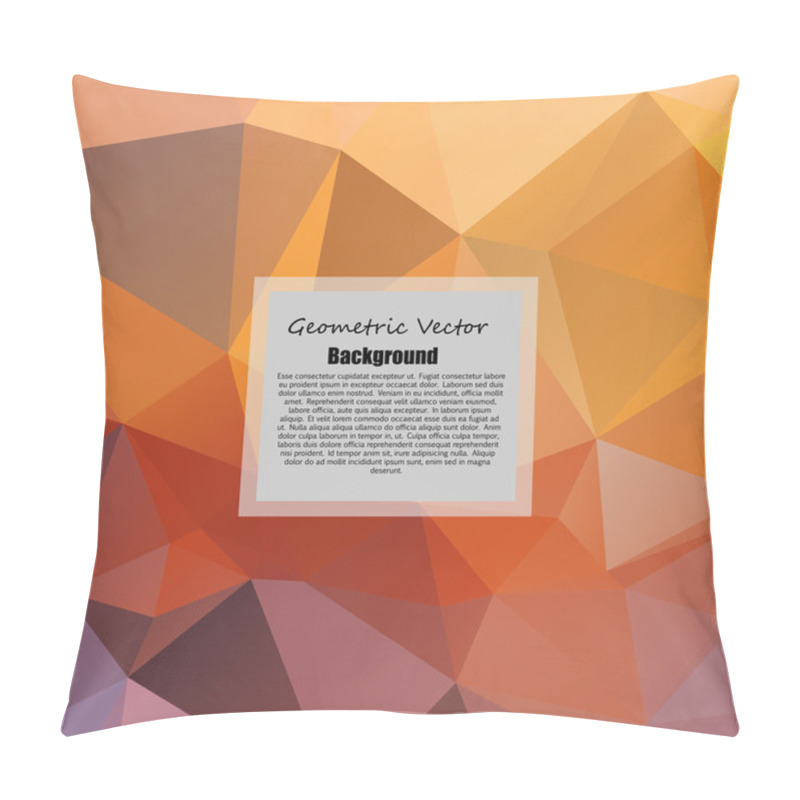 Personality  Abstract Geometric Background With Triangles Pillow Covers