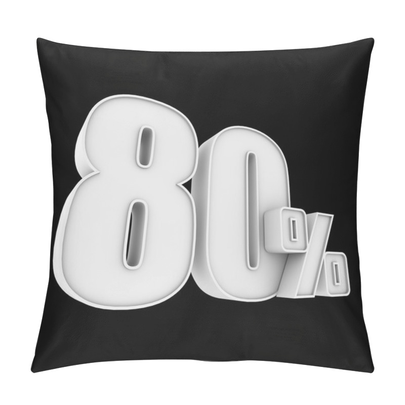 Personality  80 Percent Isolated On Black Pillow Covers