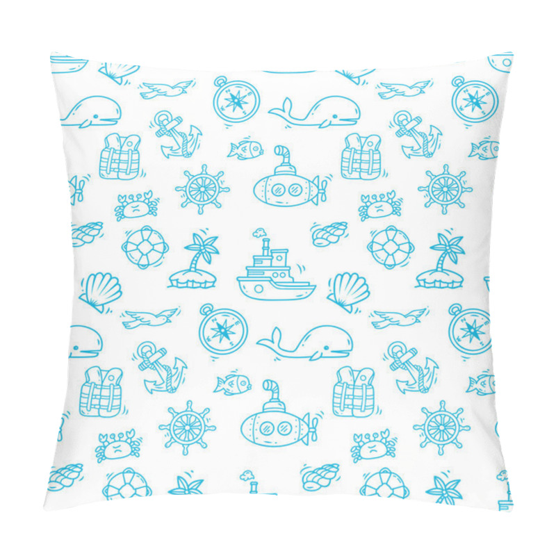 Personality  Cartoon Nautical Background Pillow Covers