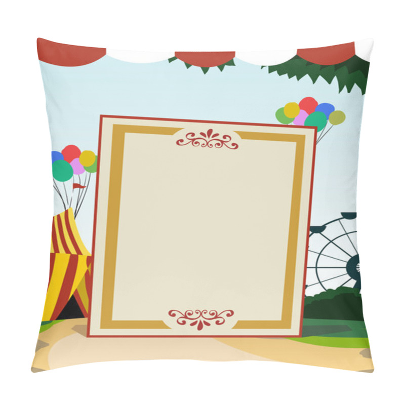 Personality  Carnival Theme Vertical Blank Board Pillow Covers