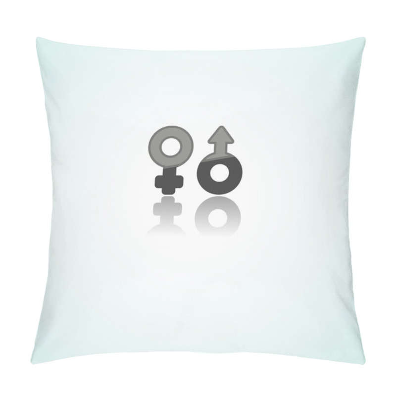 Personality  Male And Female Gender Web Icon Pillow Covers