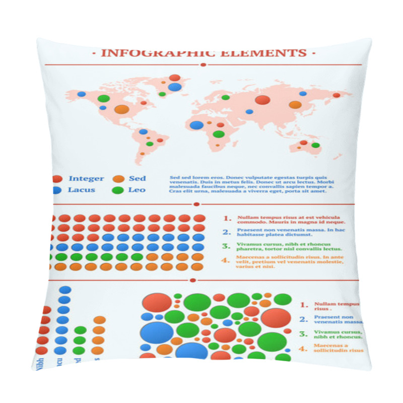 Personality  Infographic Elements. Vector Illustration. Pillow Covers