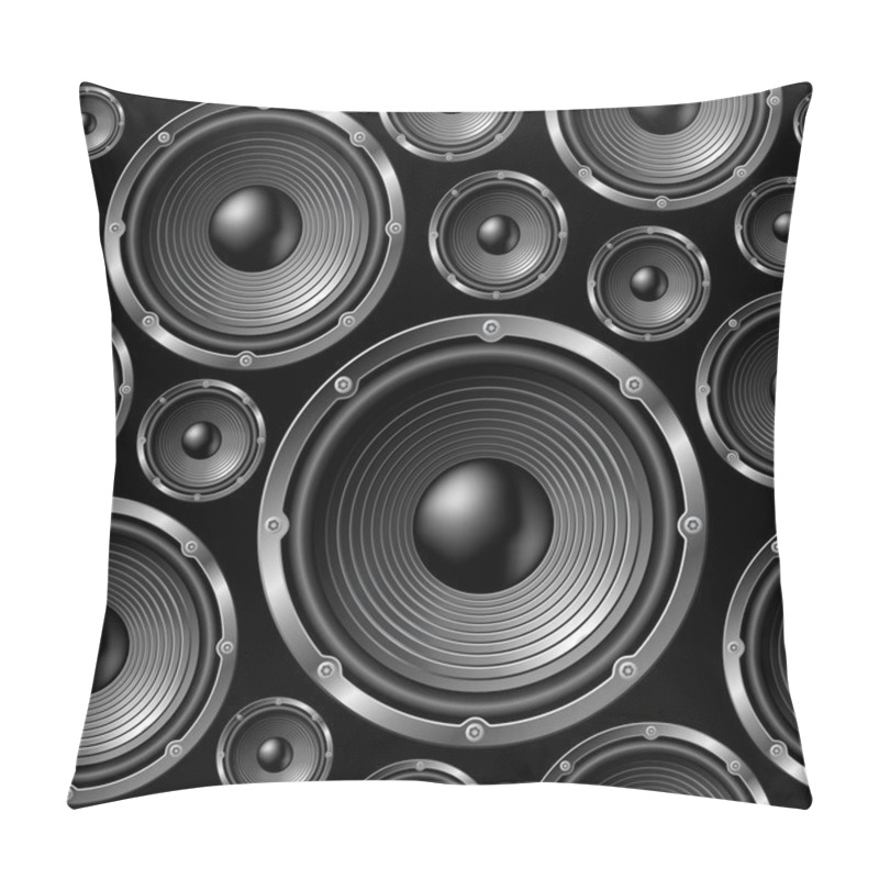 Personality  Speakers Seamless Background. Pillow Covers