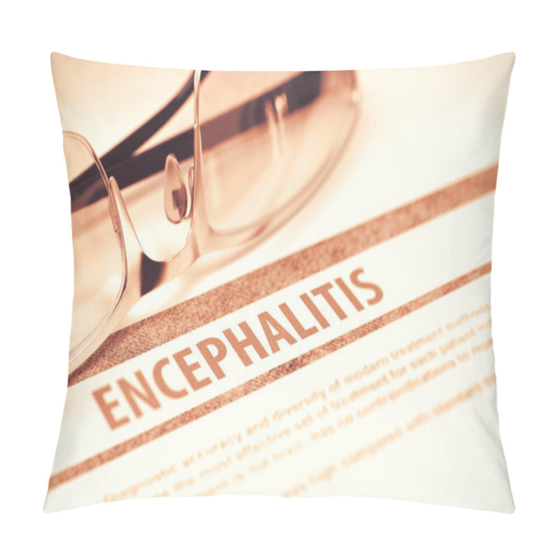 Personality  Diagnosis - Encephalitis. Medicine Concept. 3D Illustration. Pillow Covers