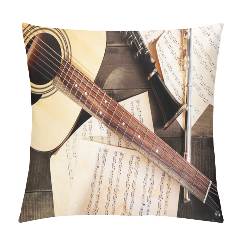 Personality  Acoustic Guitar, Saxophone, Violin, Flute Pillow Covers