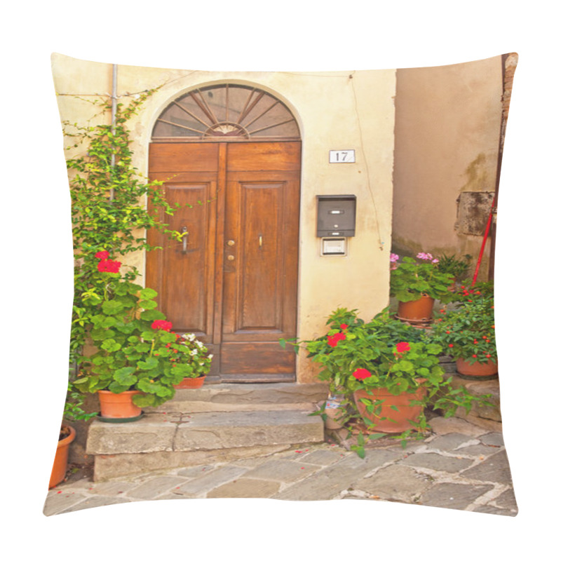 Personality  Porch Decorated With Flowers Pillow Covers