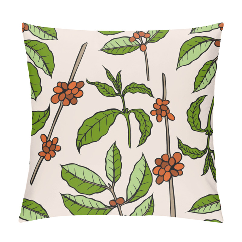 Personality  Vector Seamless Pattern Of Cocoa Beans Pillow Covers