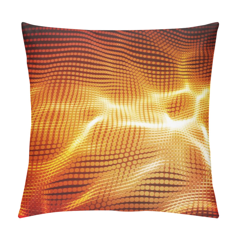 Personality  Abstract Vector Wave Mesh Background. Point Cloud Array. Chaotic Light Waves. Technological Cyberspace Background. Cyber Waves. Pillow Covers