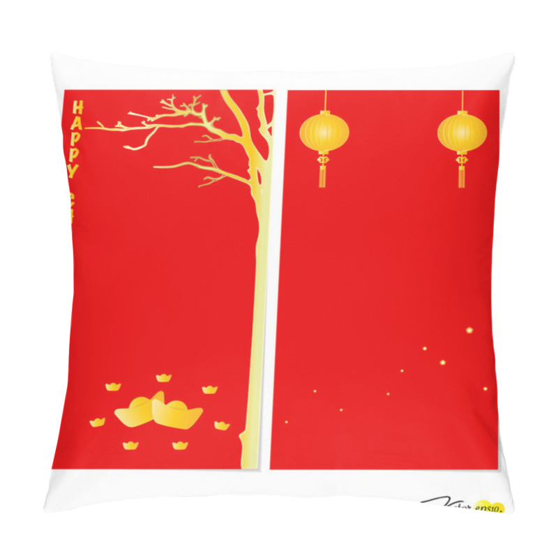 Personality  Chinese New Year Greeting Card. Vector Illustration. Pillow Covers