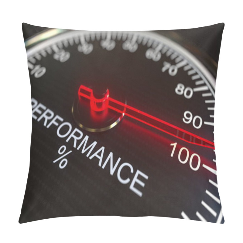 Personality  Performance Meter Or Indicator Conceptual 3D Rendering Pillow Covers