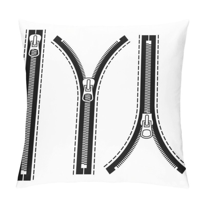 Personality  Zipper Black Symbols Pillow Covers