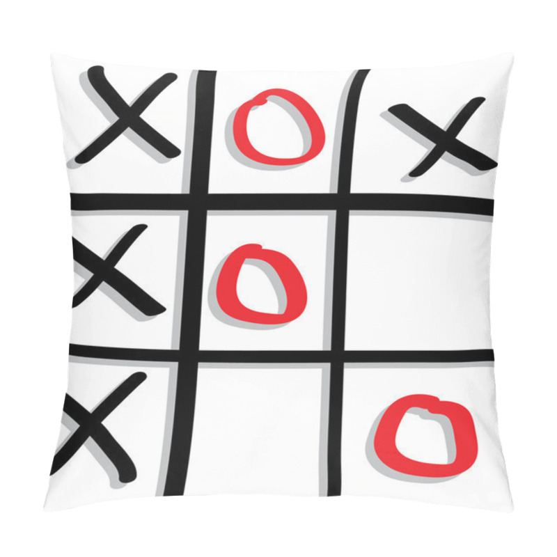 Personality  Tic-tac-toe, Brush Vector Background Pillow Covers