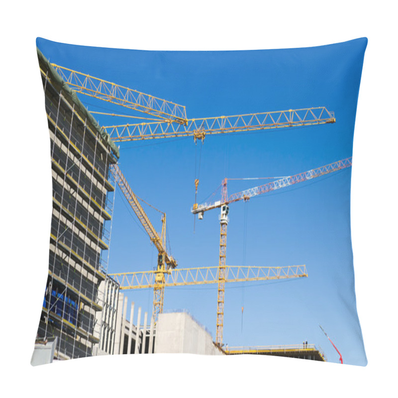 Personality  Cranes On A Construction Site Pillow Covers