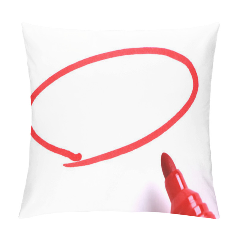 Personality  Red Marker With Blank Drawing Circle Pillow Covers