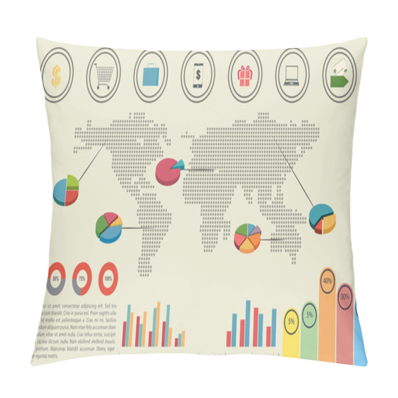 Personality  A Graphical Interface Of The Economy Pillow Covers