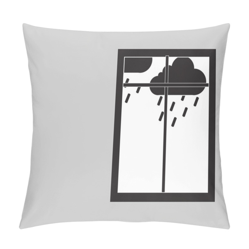 Personality  Window On The Rainy Day Pillow Covers