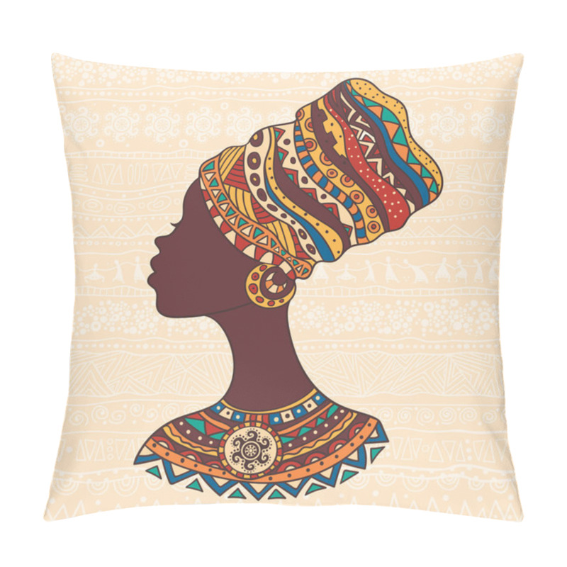 Personality  African Woman In A Turban Head Pillow Covers