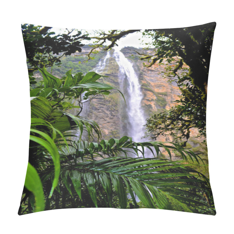 Personality  Gocta Waterfall, 771m High. Chachapoyas, Amazonas, Peru Pillow Covers