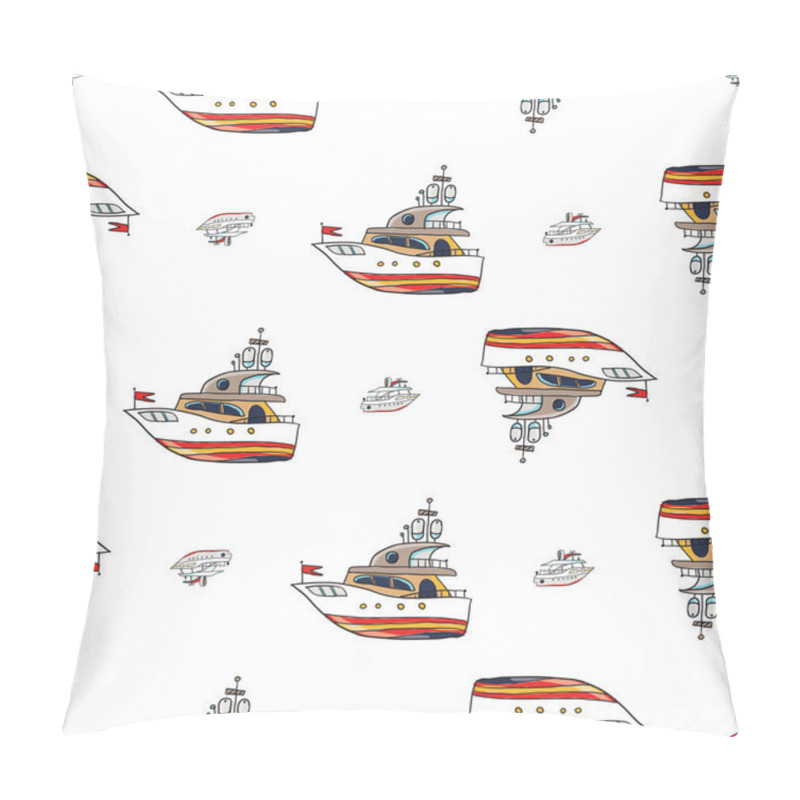 Personality  Marine Pattern With Boats Pillow Covers