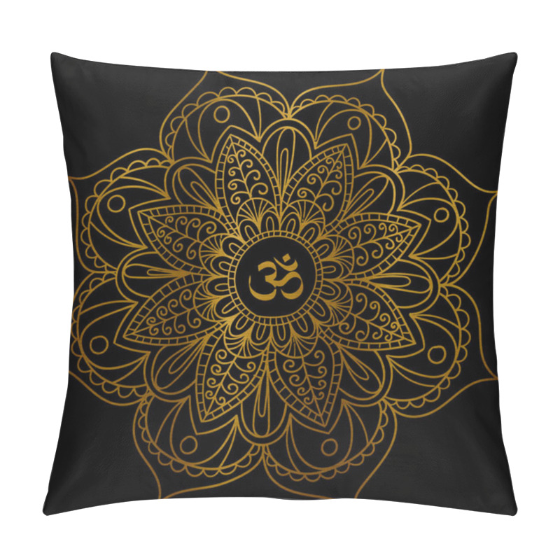 Personality  Mandala Art Illustration, Spiritual Symmetrical Pillow Covers