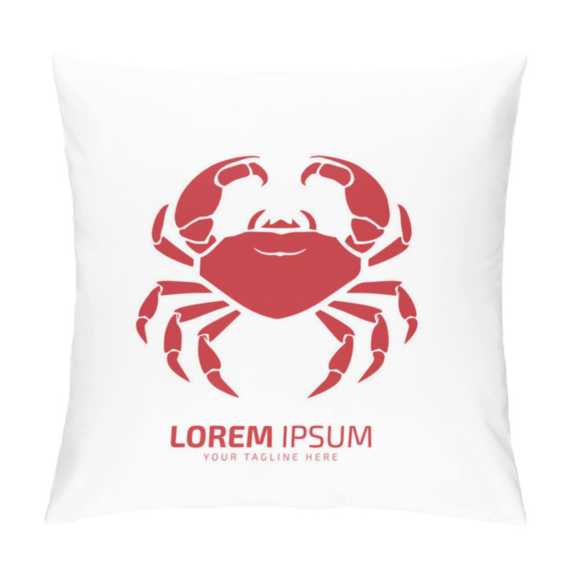 Personality  Minimal And Abstract Logo Of Crab Icon Crab Vector Silhouette Isolated Design Art Pillow Covers