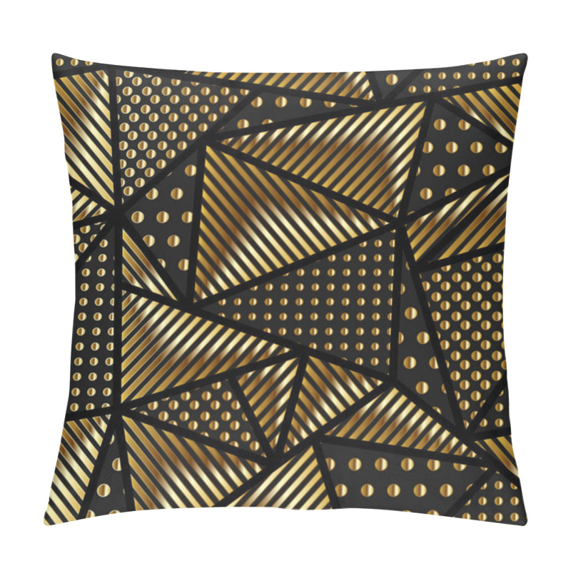 Personality  Gold Triangle Vector Pattern. Pillow Covers