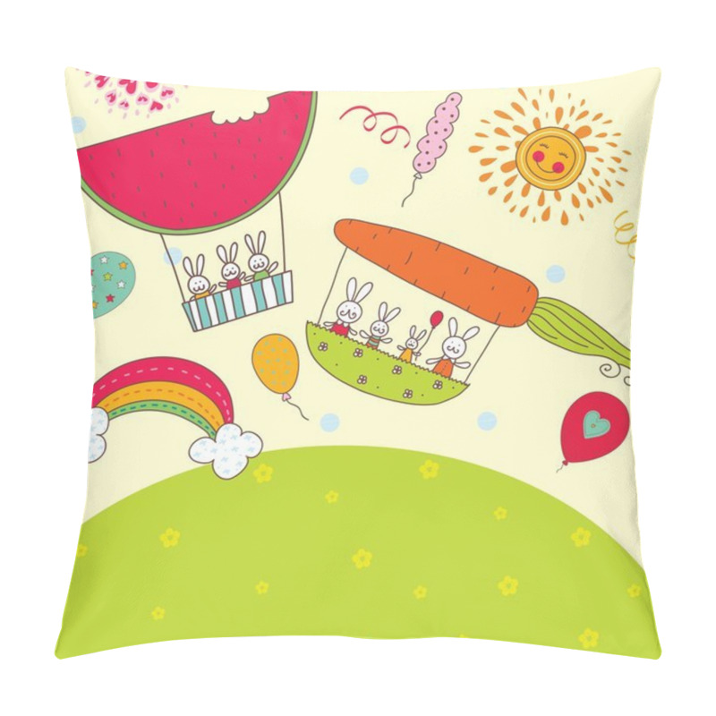 Personality  Kids Postcard With Animals Pillow Covers