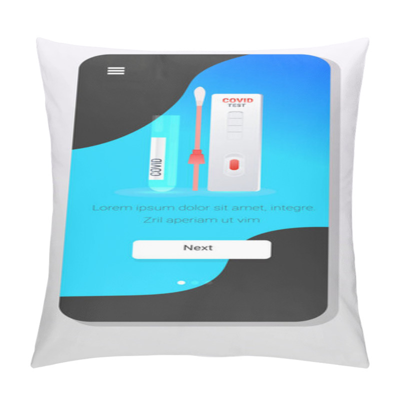 Personality  Swab Nasal Covid-19 Test And Rapid Cassette Fight Against Coronavirus Pandemic Concept Smartphone Screen Pillow Covers